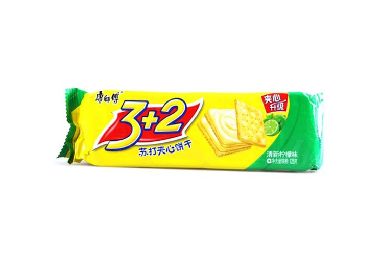 MASTER KANG 3+2 SODA SANDWICH CRACKER LEMON FLAVOR 125G